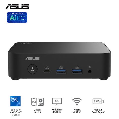 Mini PC - NUC ASUS INTEL NUC 14 Essential ( Intel Pentium N150 | DDR5 4800 | Intel UHD | NVMe PCIe3.0 | Wi-Fi+Bluetooth) - NUC14MNK1500000