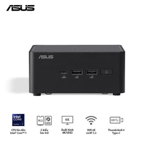 Mini PC - ASUS NUC 14 Pro (Intel Ultra 7 155H up to 4.80 GHz | Intel Arc Graphics | DDR5 5600Mhz | NVMe PCIe4.0 | Wi-Fi+Bluetooth) RNUC14RVHU700001I
