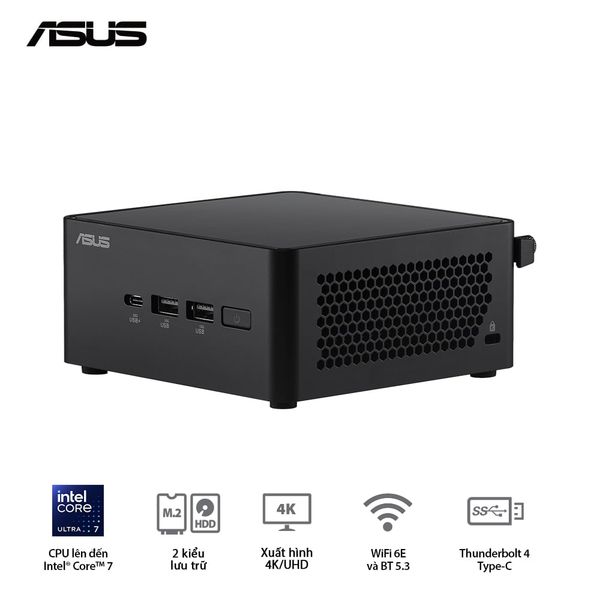 Mini PC - ASUS NUC 14 Pro (Intel Ultra 5 125H up to 4.50 GHz | Intel Arc Graphics | DDR5 5600Mhz | NVMe PCIe4.0 | Wi-Fi+Bluetooth) RNUC14RVHU500001I