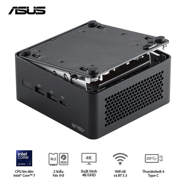 Mini PC - ASUS NUC 14 Pro (Intel Ultra 7 155H up to 4.80 GHz | Intel Arc Graphics | DDR5 5600Mhz | NVMe PCIe4.0 | Wi-Fi+Bluetooth) RNUC14RVHU700001I