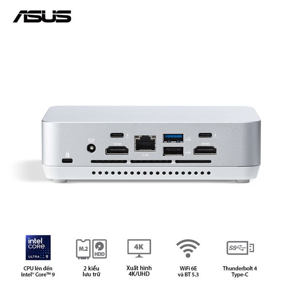Mini PC - ASUS NUC 14 Pro Plus (Intel Ultra 7 155H up to 4.80 GHz | Intel Arc Graphics | DDR5 5600Mhz | NVMe PCIe4.0 | Wi-Fi+Bluetooth) RNUC14RVSU700001I