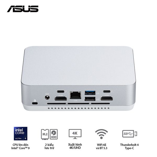 Mini PC - ASUS NUC 14 Pro Plus (Intel Ultra 7 155H up to 4.80 GHz | Intel Arc Graphics | DDR5 5600Mhz | NVMe PCIe4.0 | Wi-Fi+Bluetooth) RNUC14RVSU700001I