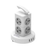 Ổ Cắm Điện Thông Minh Upgen Tower| 8 ổ cắm| 3 cổng USB