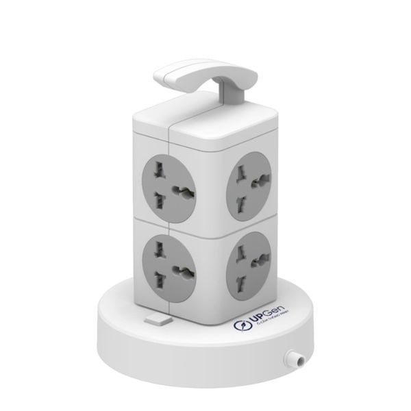Ổ Cắm Điện Thông Minh Upgen Tower| 8 ổ cắm| 3 cổng USB