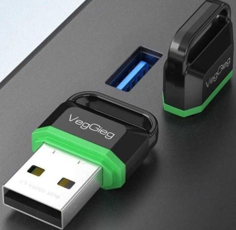 USB Bluetooth - Veggieg Black-Green | VUB503 | V5.3