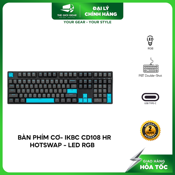 Bàn Phím Cơ Có Dây - IKBC CD108 HR (USB / RGB / Hot Swap / Gateron Switch)