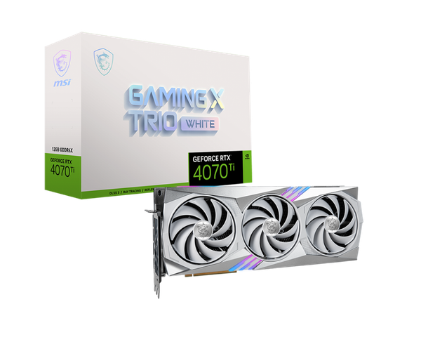 Card Màn Hình - VGA MSI RTX 4070 Ti GAMING X TRIO WHITE 12G