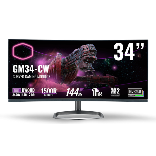 Màn Hình Máy Tính - Cooler Master GM34-CW-2 / 34 inch / 2K / 165Hz