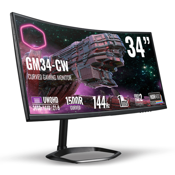 Màn Hình Máy Tính - Cooler Master GM34-CW-2 / 34 inch / 2K / 165Hz