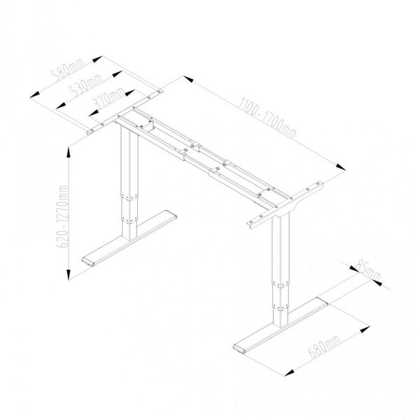 Chân Bàn Nâng Hạ - Flexispot ET225 - White