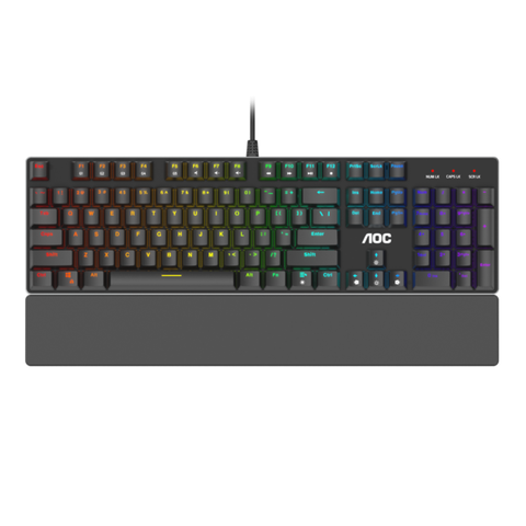 Bàn Phím Chơi Game Có Dây - AOC GK500 RGB | Otemu Blue Switch | USB