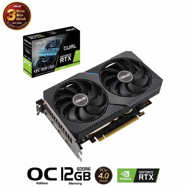 Card Màn Hình ASUS DUAL GeForce RTX 3060 V2 O12G GDDR6