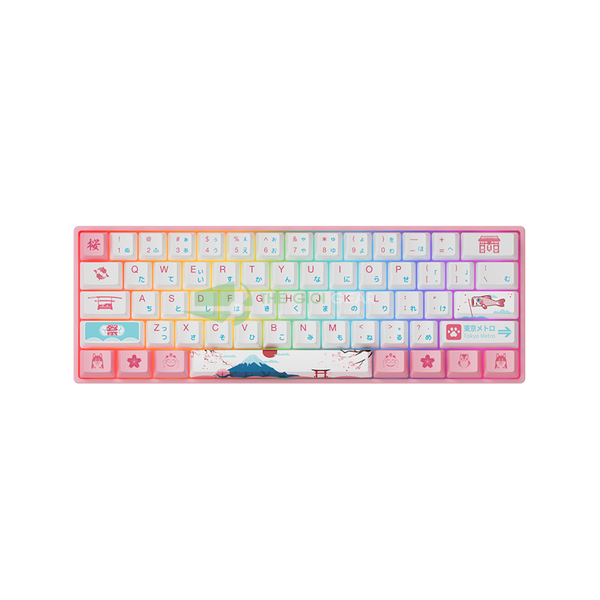 Bàn Phím Cơ Không Dây AKKO 3068 v2 World Tour Tokyo R2 RGB – Bluetooth 5.0 (Gateron switch / Foam tiêu âm / Pre-Lubed)