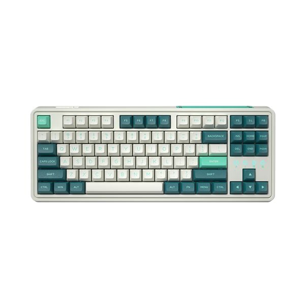 Bàn Phím Cơ Không Dây FL-Esport CMK87 Cool Mint 3 Mode ( Switch Kailh Box: White / Red )