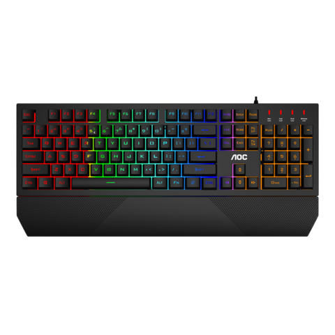 Bàn Phím Chơi Game Có Dây - AOC GK200 Rainbown Led | USB | Giả Cơ