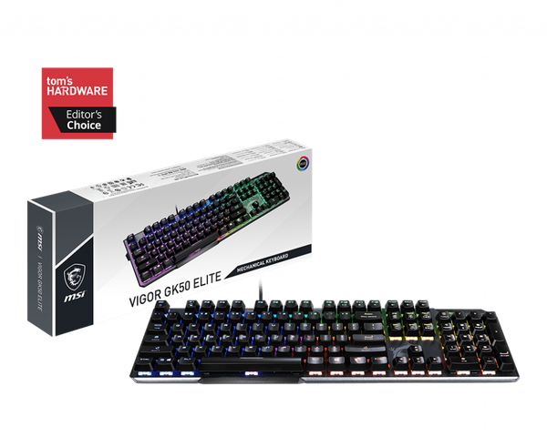 Bàn Phím Cơ Có Dây - MSI Gaming GK50 Elite Kailh Blue