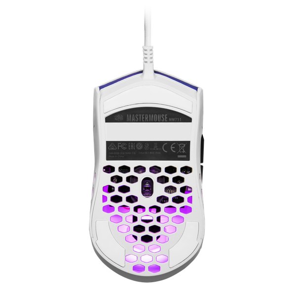 Chuột Chơi Game Có Dây CoolerMaster MM711 RGB White Glossy