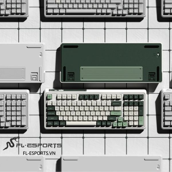 Bàn Phím Cơ Không Dây - FL-ESPORT CMK98 SAM Tropical Forest 3 Mode / 2.4Ghz / BT / Type C