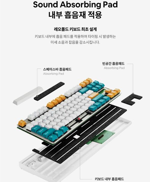 Bàn Phím Cơ Không Dây - Leopold FC750RBT PD Milk Turquoise / BT5.1 / USB-C