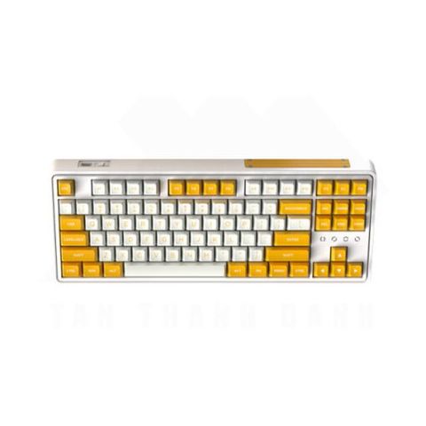 Bàn Phím Cơ Không Dây FL-Esport CMK87 Yellow And White 3 Mode ( Switch FLCMMK Cercis )