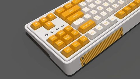 Bàn Phím Cơ Không Dây FL-Esport CMK87 Yellow And White 3 Mode ( Switch FLCMMK Cercis )