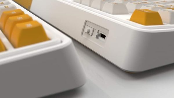 Bàn Phím Cơ Không Dây FL-Esport CMK87 Yellow And White 3 Mode ( Switch FLCMMK Cercis )