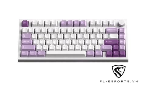 Bàn Phím Cơ Không Dây - FL-Esports GP75 CP Taro Purple 3 Mode - TypeC - 2.4Ghz - Wireless