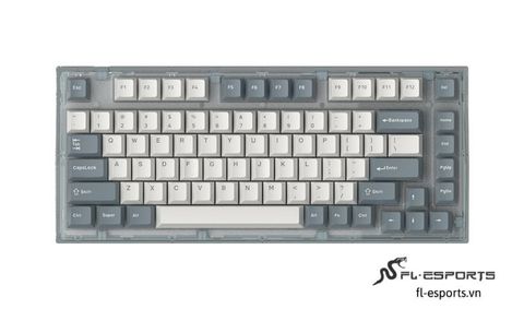 Bàn Phím Cơ Không Dây - FL-Esport Q75 Dusty Blue 3 Mode / Type C / BT / 2.4Ghz