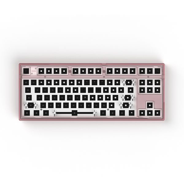 KIT Bàn Phím Cơ - FL-esport K210-MK870 - Transparent Pink - Bản Trong Suốt