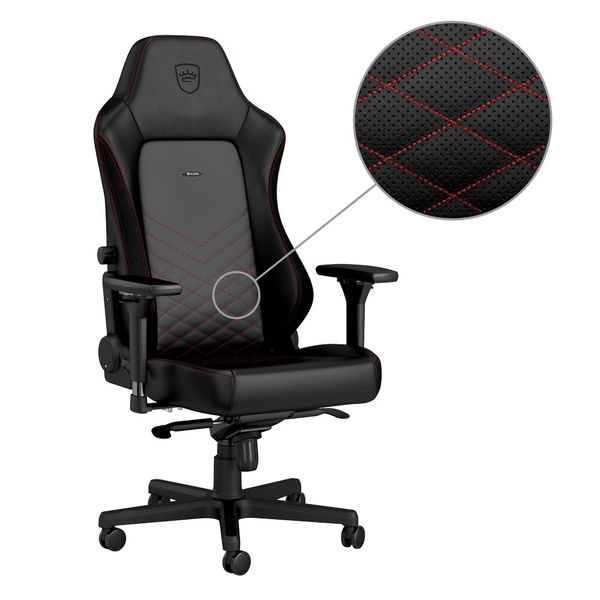 Ghế Chơi Game Cao Cấp - NobleChair Hero Series - Black Red ( PU Leather )