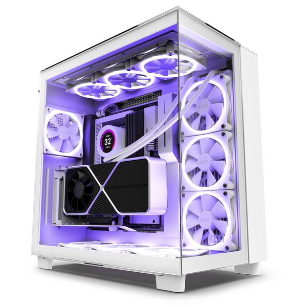 Vỏ Case Máy Tính - NZXT H9 Elite - Black - White