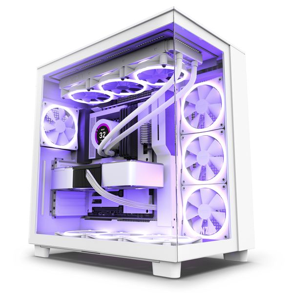 Vỏ Case Máy Tính - NZXT H9 Flow - Black - White