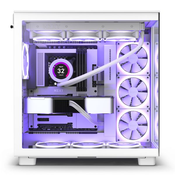 Vỏ Case Máy Tính - NZXT H9 Flow - Black - White