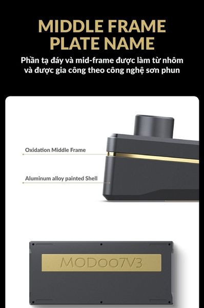 Kit AKKO Designer Studio – MOD007v3 (Flex-cut / Gasket mount / South-Facing) - Space Grey - White