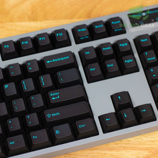 Bàn Phím Cơ Không Dây - Leopold FC900RBT PD Sky Blue Front ( Charcoal ) | BT5.1| USB-C | Brown, Red Switch