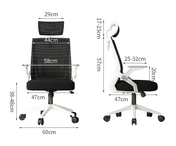 Ghế Công Thái Học - Manson Ergonomic - Black - White - Grey