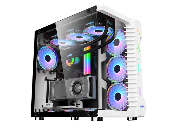 Case Máy Tính - LV07 - Black - White - Pink