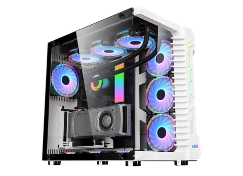 Case Máy Tính - LV07 - Black - White - Pink