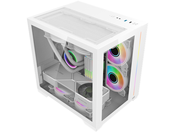 Vỏ Case Máy Tính -  MIK LV12 Mini Elite - Black - White - Pink