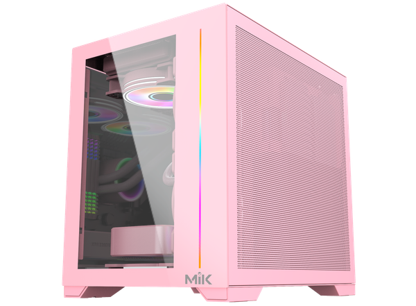 Vỏ Case Máy Tính -  MIK LV12 Mini Elite - Black - White - Pink