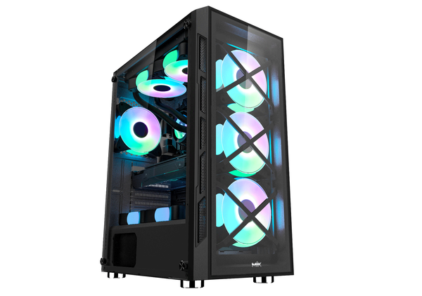 Vỏ Case Máy Tính - MIK TN10 (3 FAN GALAXY RGB)