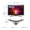 Màn Hình Máy Tính - BenQ MOBIUZ EX3210R - 32inch - VA - QHD - 165Hz