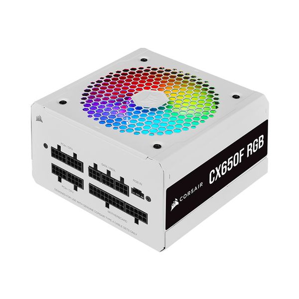 Nguồn Corsair CX650F 650W RGB ( 80 Plus Bronze ) - White