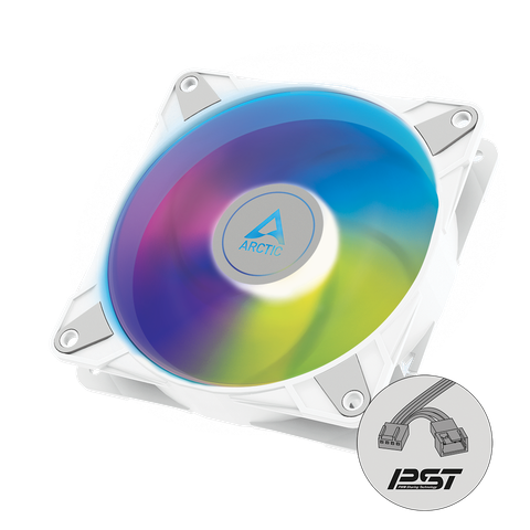 Fan Máy Tính - Arctic P12 PWM PST A-RGB - White - 120mm - 3 Pcs