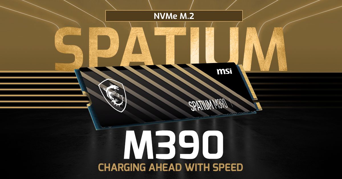 SSD MSI SPATIUM M390 500GB NVMe M.2 2280 PCIe Gen 3.0x4 - Thế Giới Gear ...