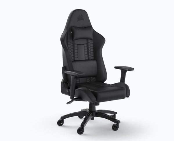 Ghế Chơi Game - Corsair TC100 RELAXED - Leatherette - Full Black