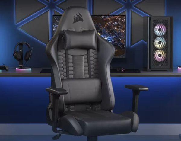 Ghế Chơi Game - Corsair TC100 RELAXED - Leatherette - Full Black