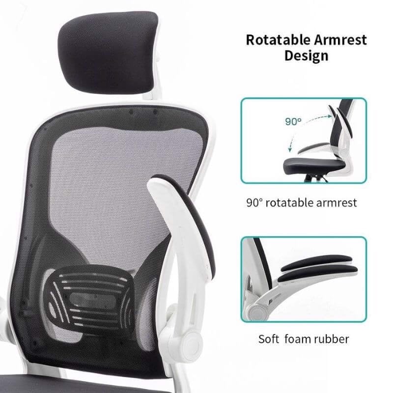 Silla de Oficina Ergonómica Gamer Negra