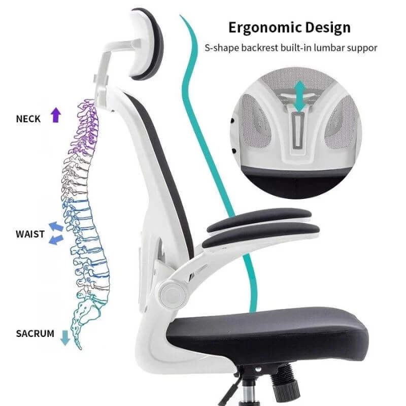 Silla de Oficina Ergonómica Gamer Negra