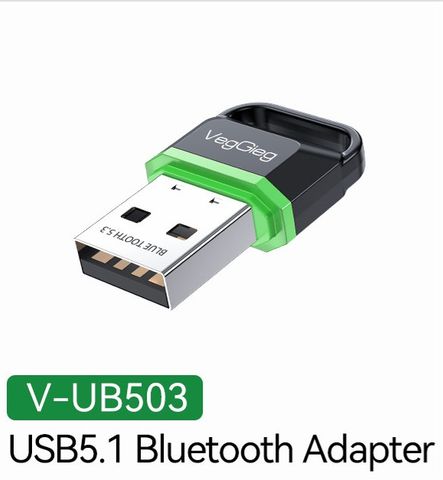 USB Bluetooth - Veggieg Black-Green | VUB503 | V5.3
